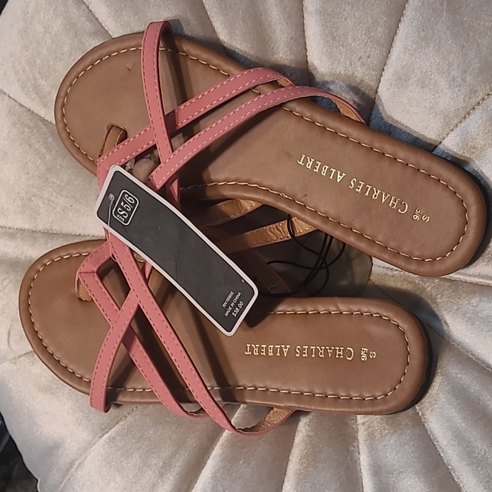 New with tags! Charles Albert Selene Womens small 5/6 strappy sandals